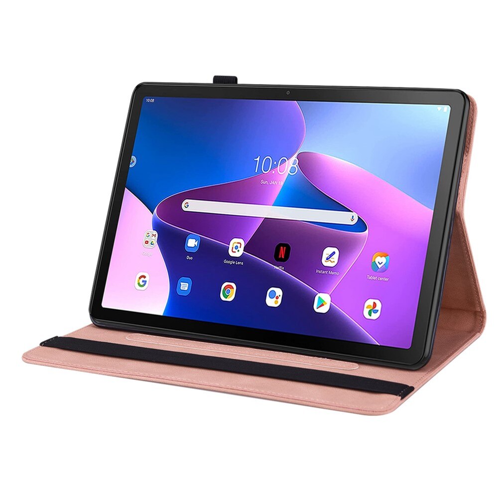 Funda de cuero con mariposas  Lenovo Tab M10 Plus (3rd gen) Rosa
