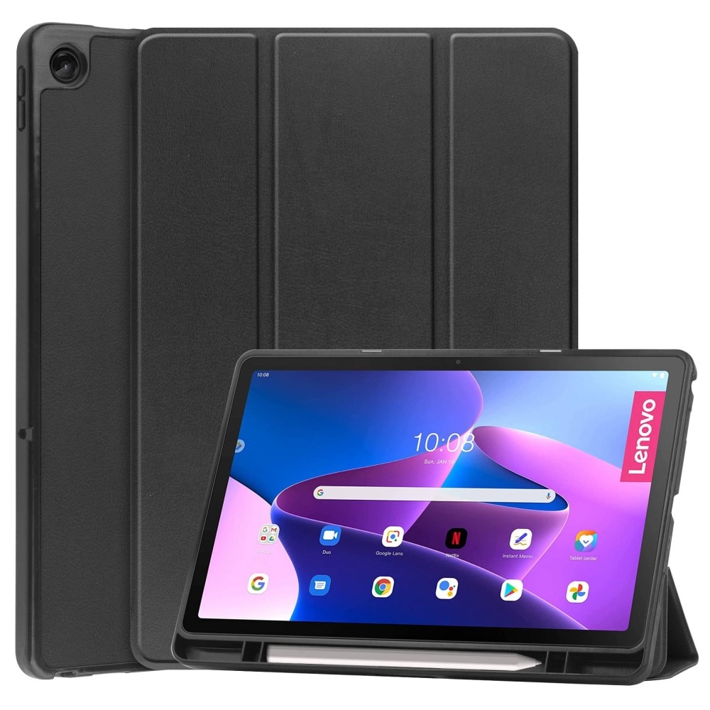 Funda Tri-Fold con portalápices  Lenovo Tab M10 Plus (3rd gen)s Negro