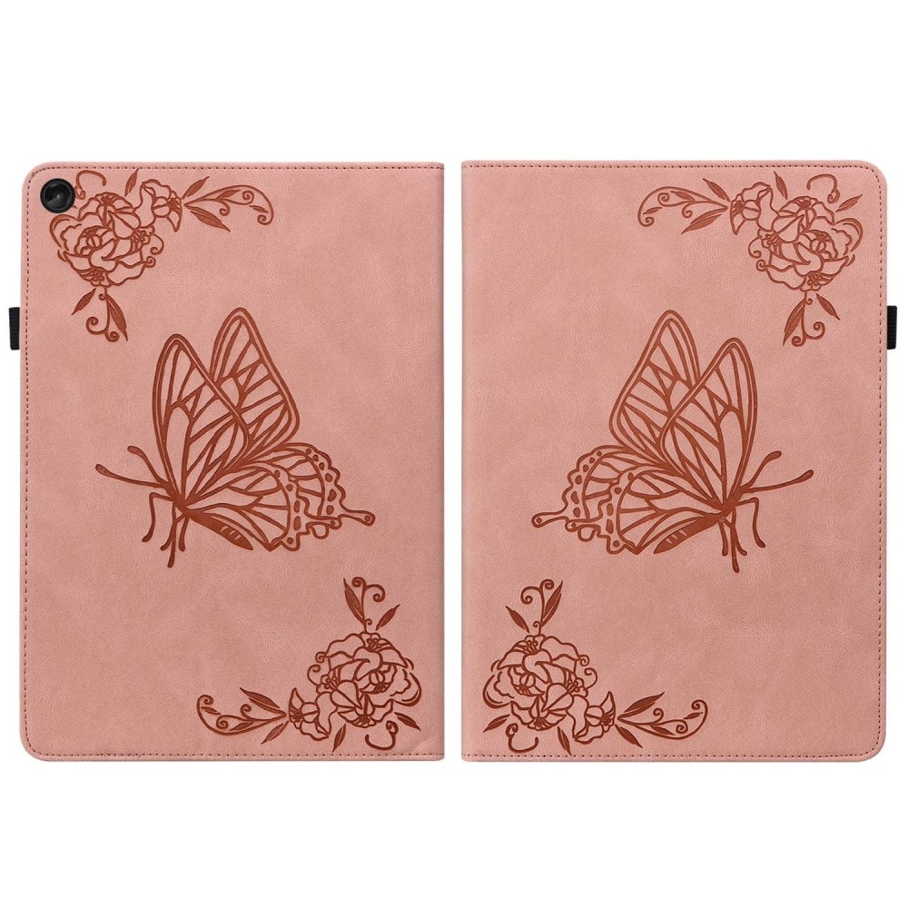 Funda de cuero con mariposas Lenovo Tab M10 (3rd Gen) Rosa