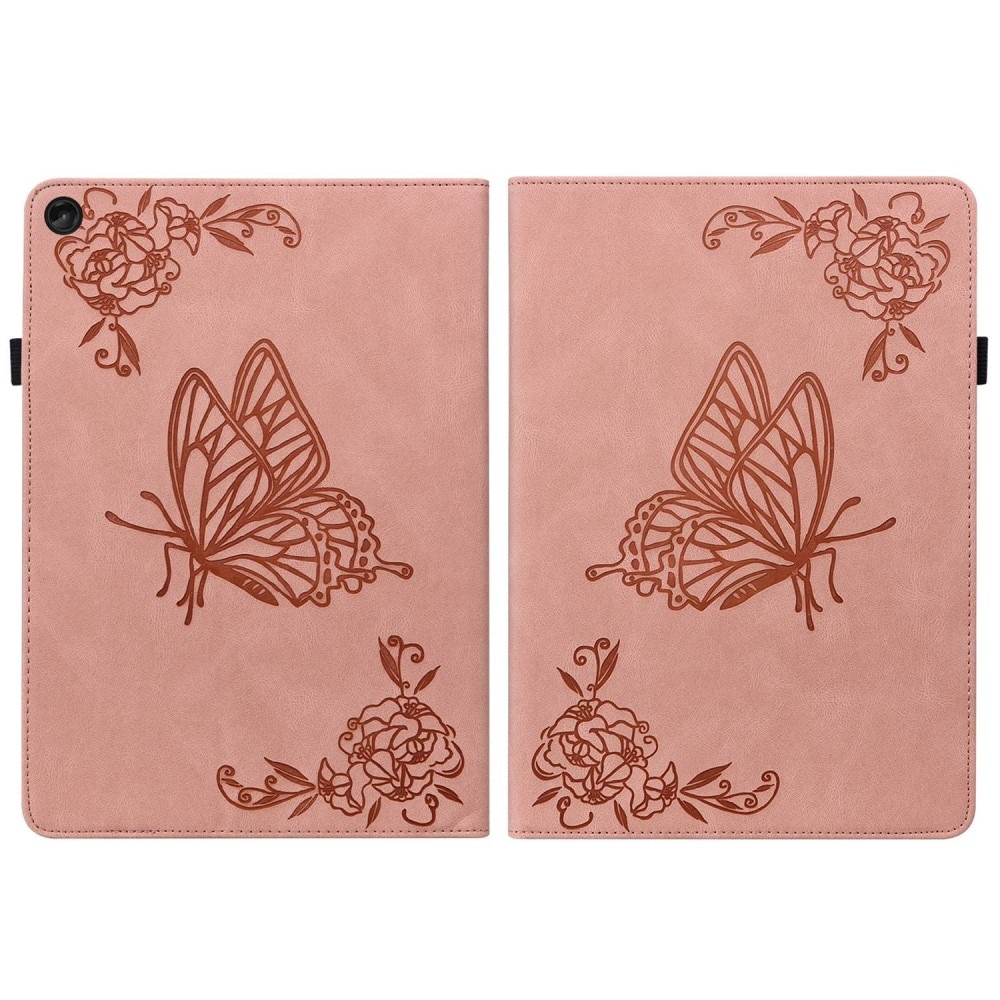 Funda de cuero con mariposas Lenovo Tab M10 (3rd gen) Rosado