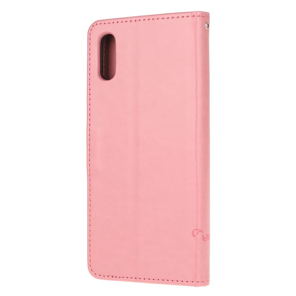 Funda de Cuero con Mariposas Xiaomi Redmi 9AT, Rosa