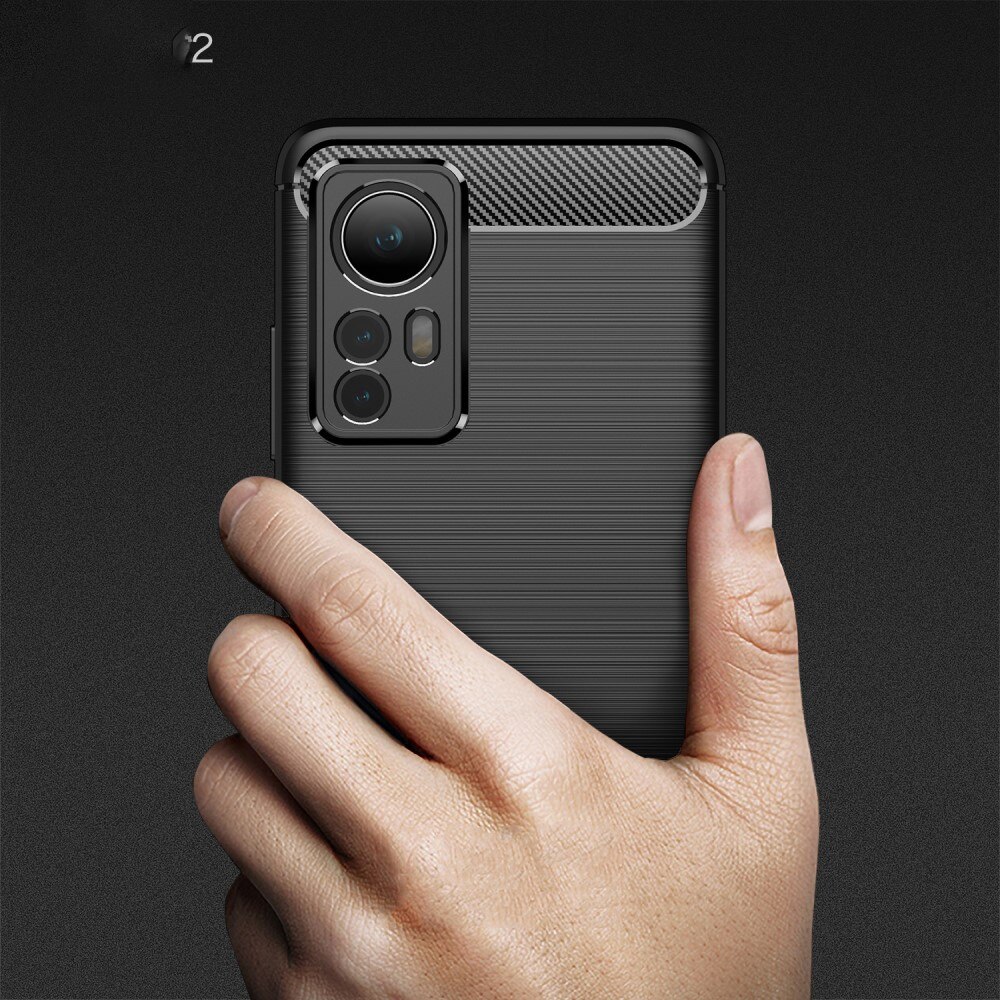 Funda Brushed TPU Case Xiaomi 12 Black