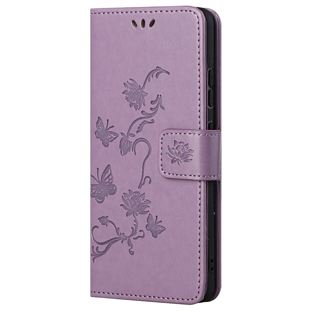 Funda de Cuero con Mariposas Xiaomi Redmi Note 11 Pro, Púrpura