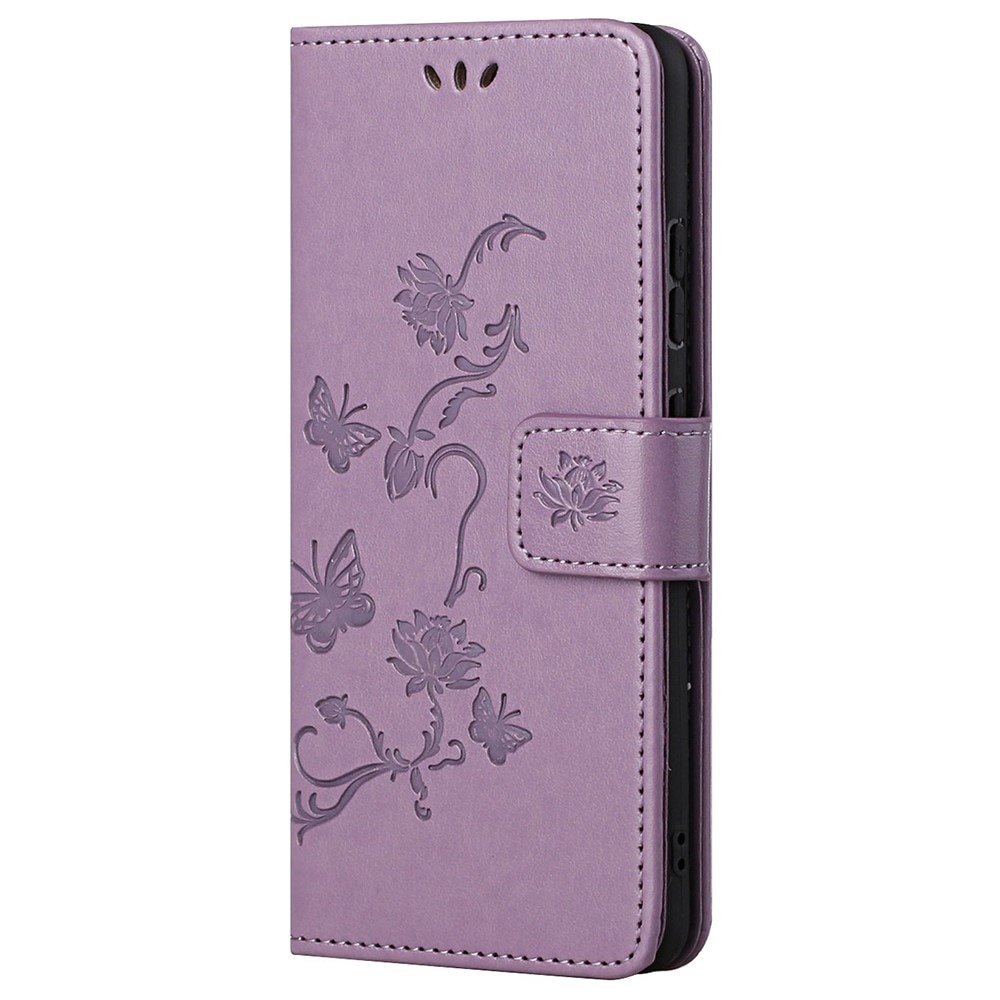 Funda de cuero con mariposas para Xiaomi Redmi Note 11 Pro, violeta