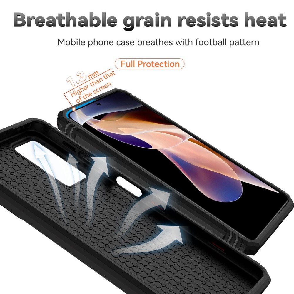 Funda híbrida Ring y Protector Cámara Xiaomi Redmi Note 11 Pro Negro