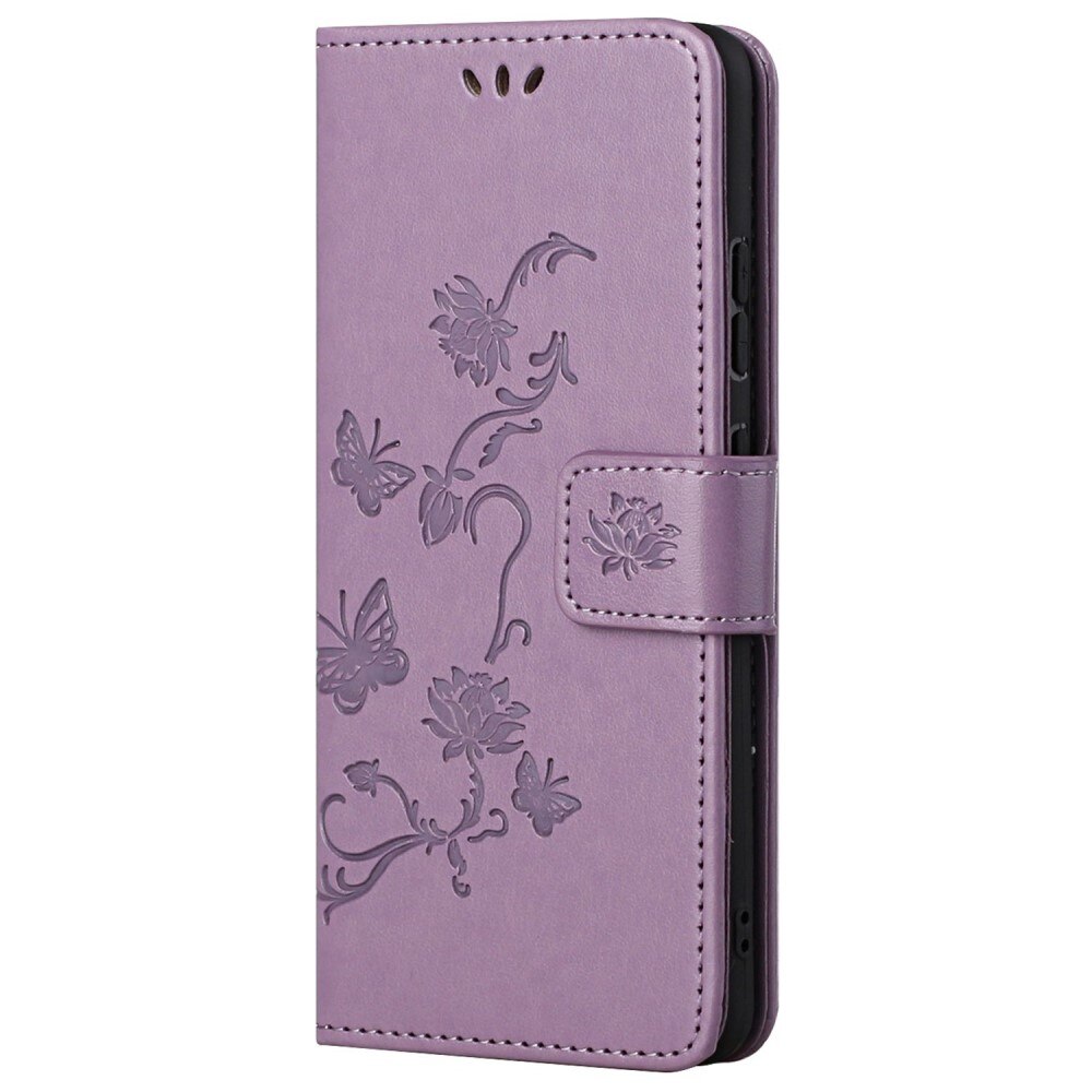 Funda de Cuero con Mariposas Xiaomi Redmi 10C, Púrpura