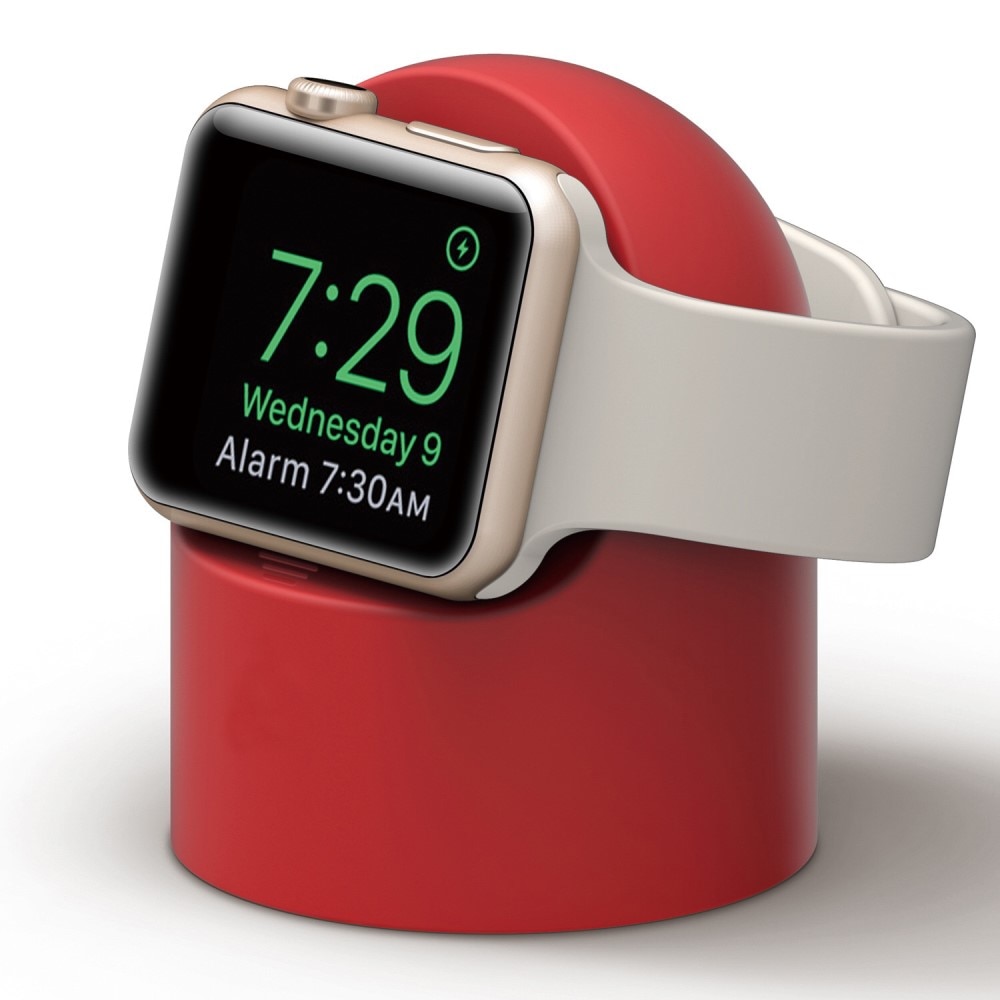 Soporte de carga Apple Watch rojo