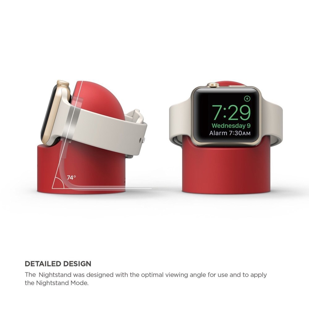 Soporte de carga Apple Watch rojo