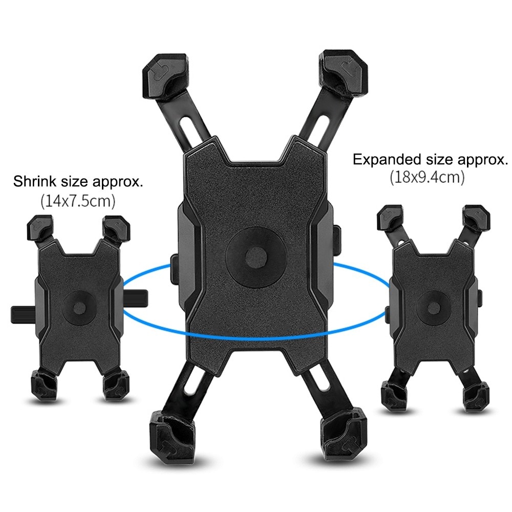 Soporte para móvil para motos/bicicletas Negro