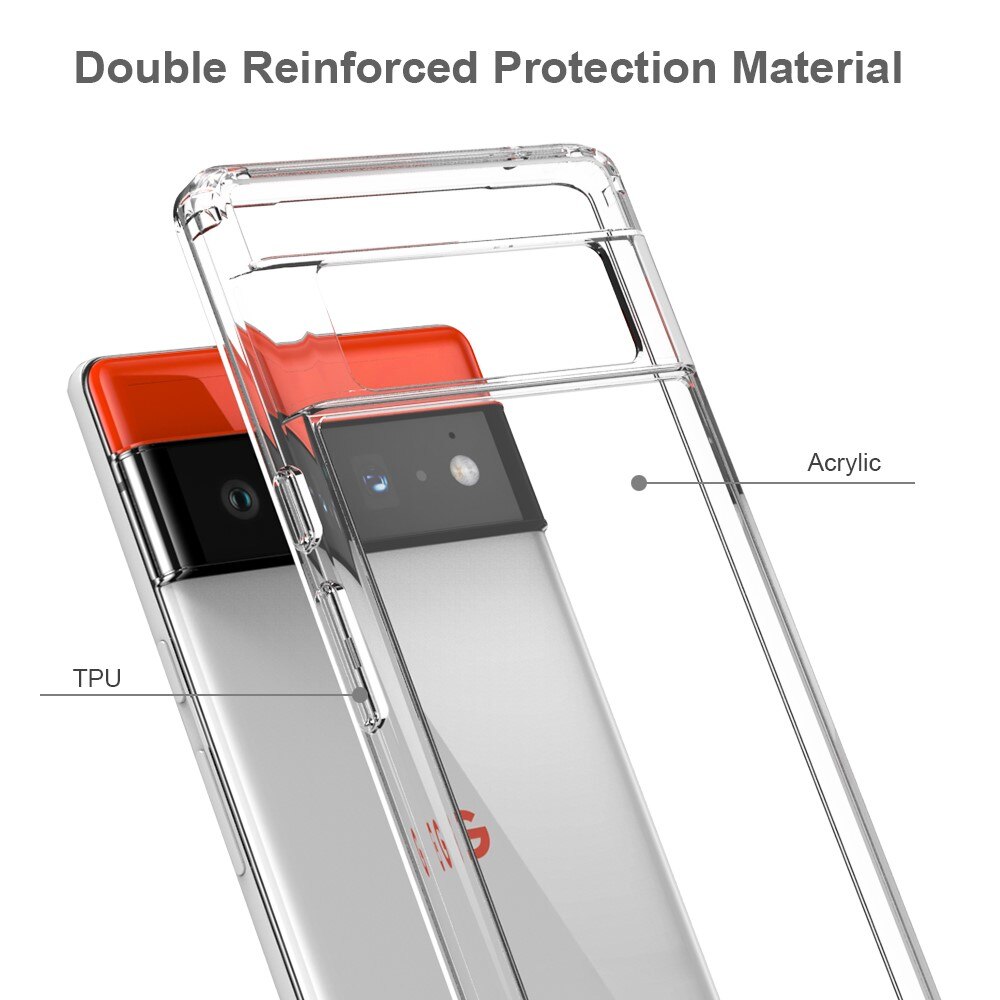 Funda híbrida Crystal Hybrid para Google Pixel 6 Pro, transparente