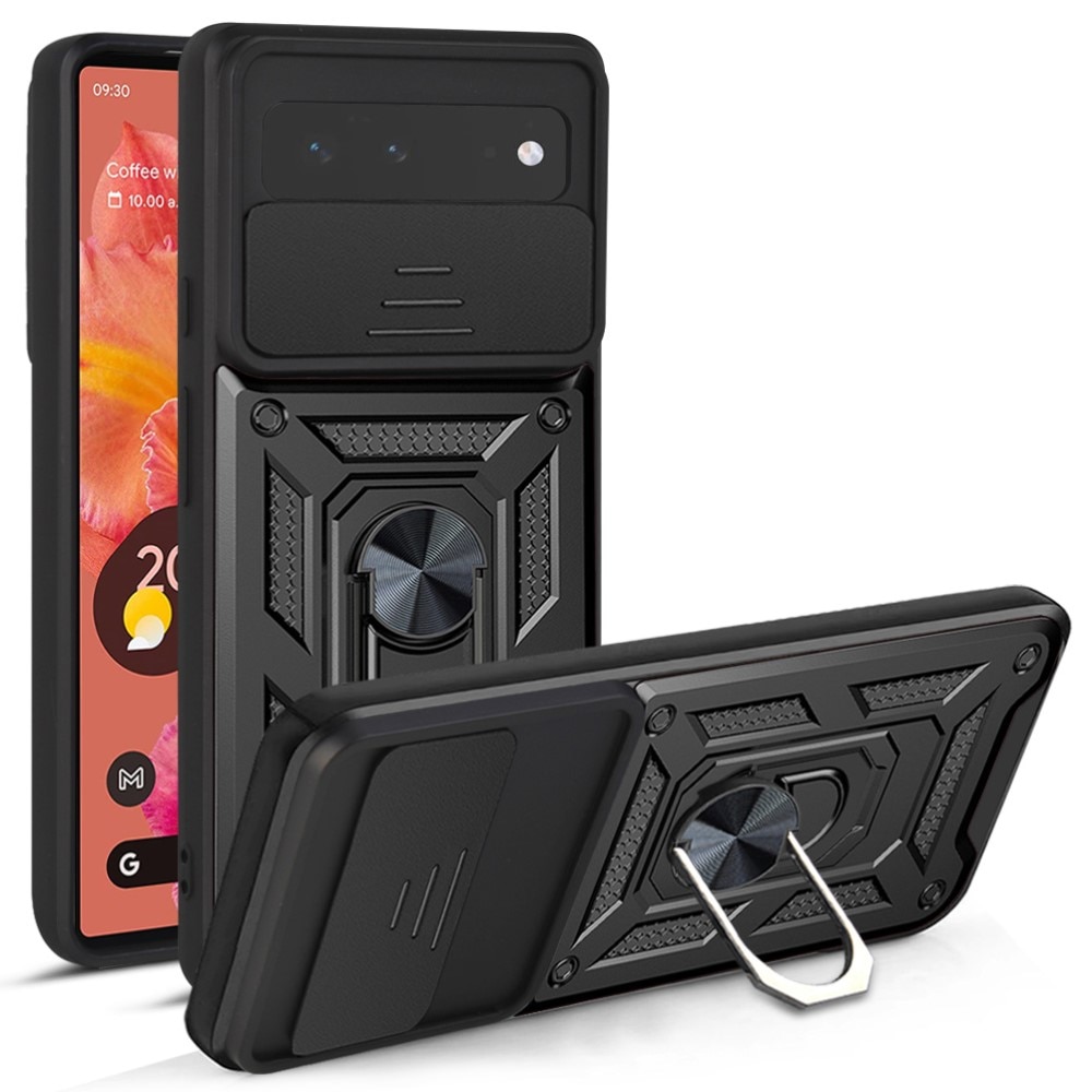 Funda híbrida Ring y Protector Cámara Google Pixel 6 Negro