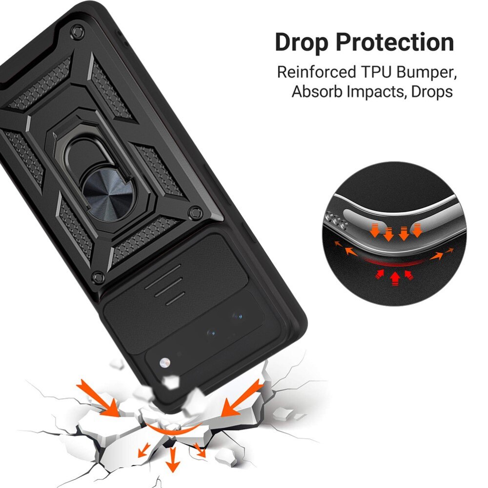 Funda híbrida Ring y Protector Cámara Google Pixel 6 Negro