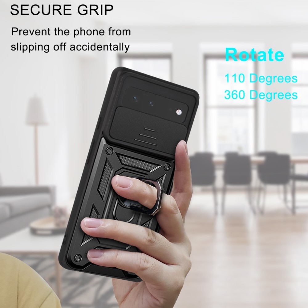 Funda híbrida Ring y Protector Cámara Google Pixel 6 Negro