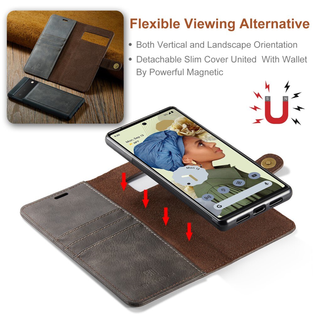 Cartera Magnet Wallet Google Pixel 6 Pro Brown