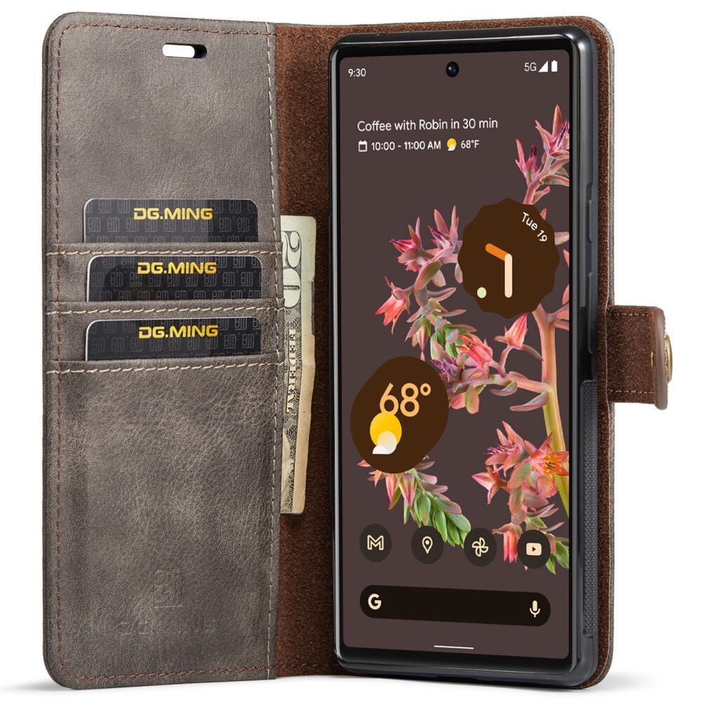 Cartera Magnet Wallet Google Pixel 6 Brown