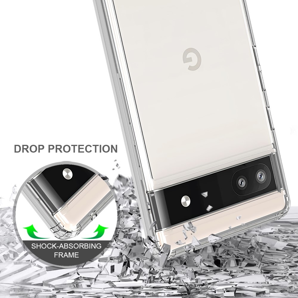 Funda híbrida Crystal Hybrid para Google Pixel 6a, transparente