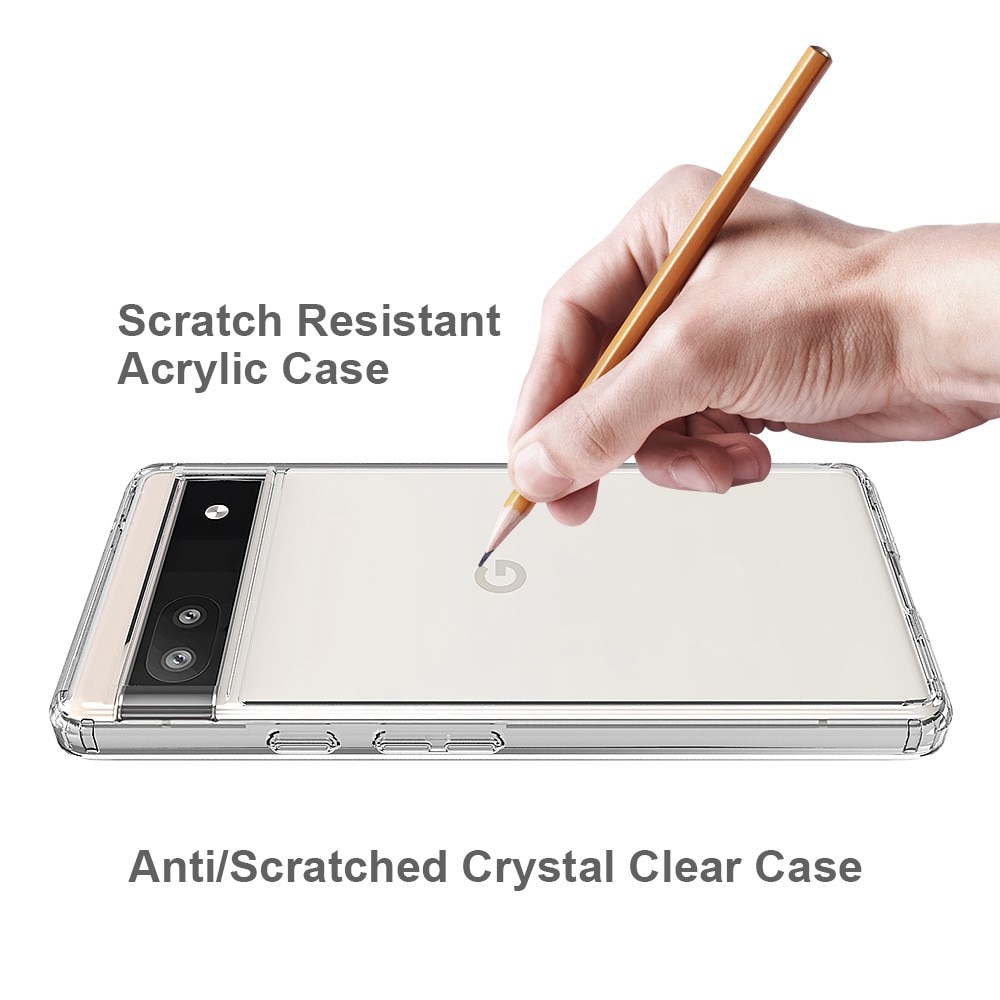 Funda híbrida Crystal Hybrid para Google Pixel 6a, transparente