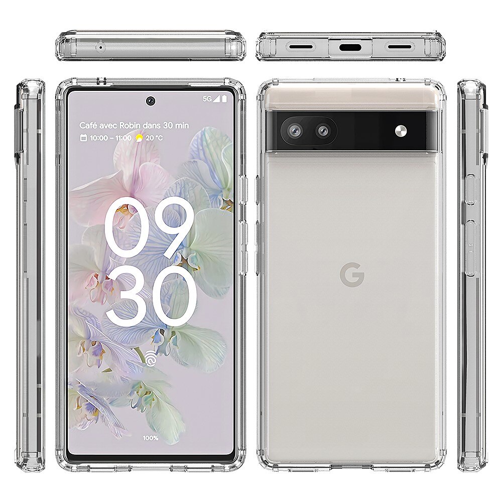 Funda híbrida Crystal Hybrid para Google Pixel 6a, transparente