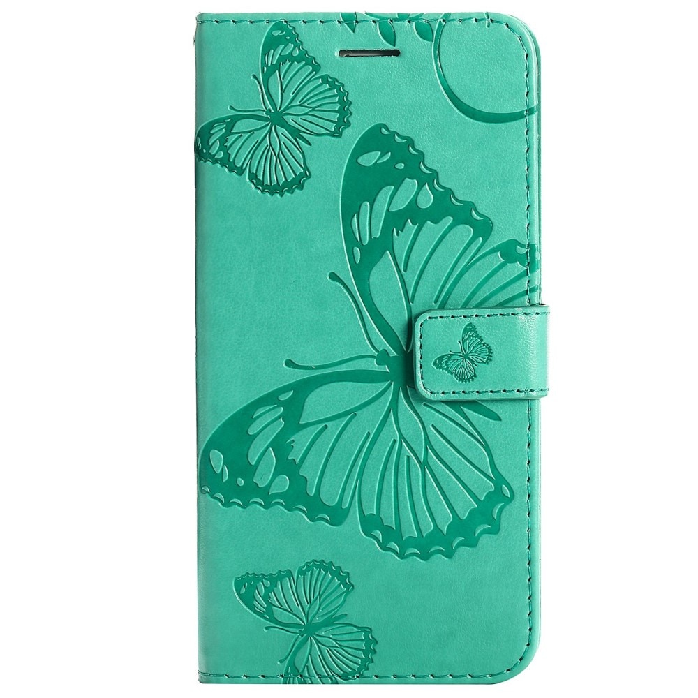 Funda de Cuero con Mariposas Google Pixel 7, Verde