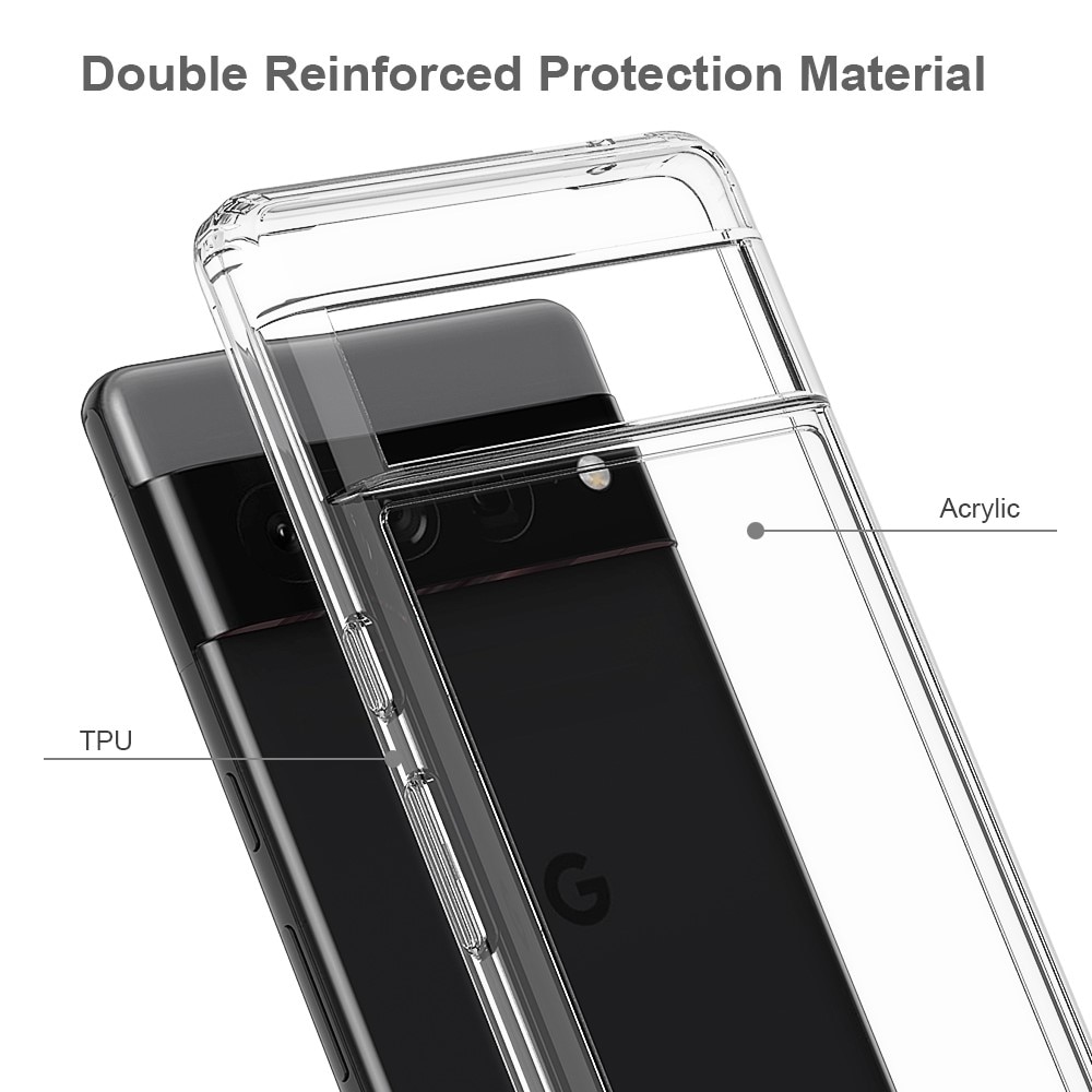 Funda híbrida Crystal Hybrid para Google Pixel 7 Pro, transparente