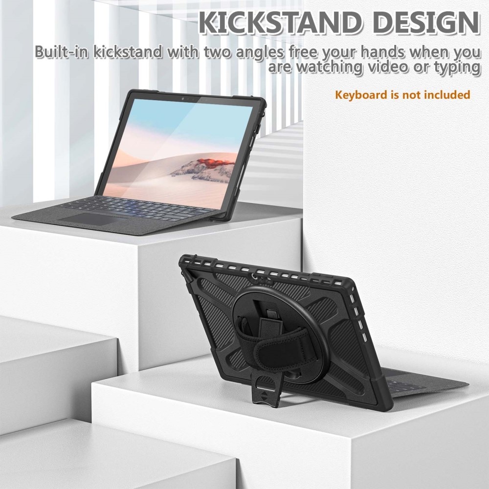 Funda híbrida a prueba de golpes Microsoft Surface Pro 4/5/6/7/7 Plus Negro