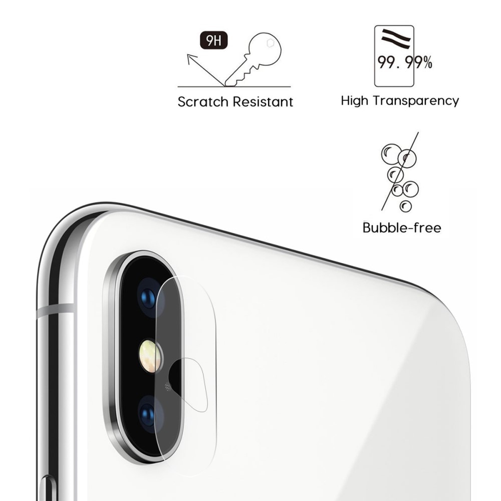 Protector de lente cámara vidrio templado 0.2mm iPhone X/XS
