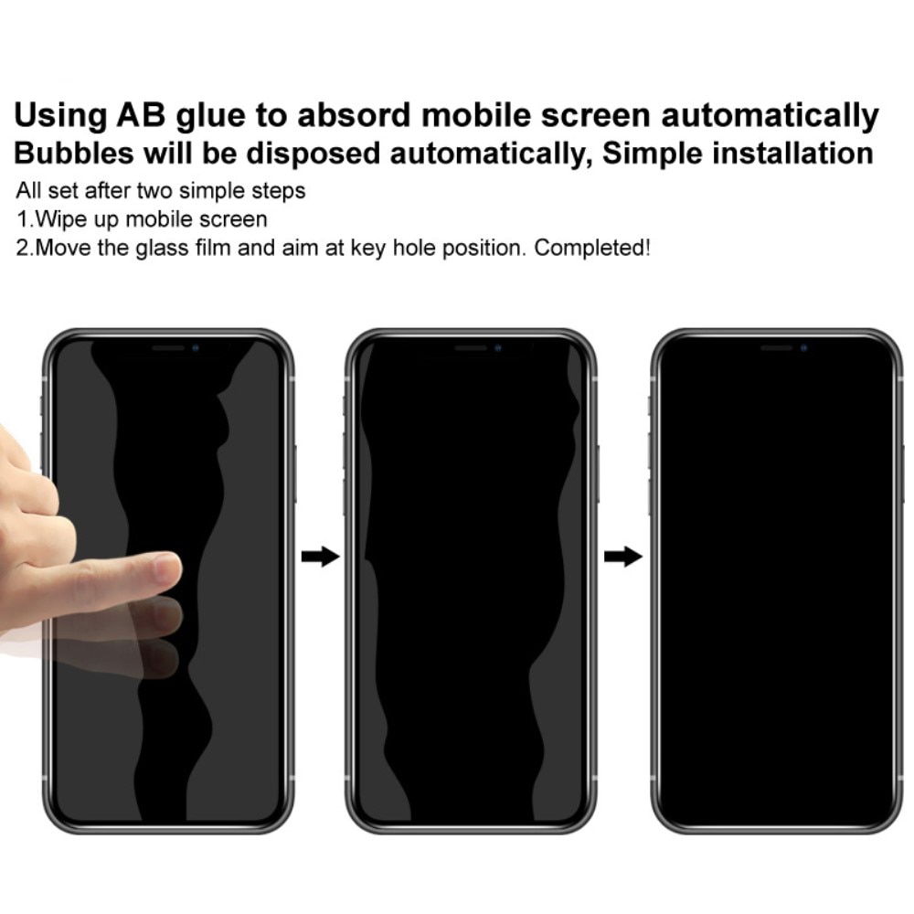 Protector pantalla cobertura privacidad total de cristal emplado iPhone 14 negro