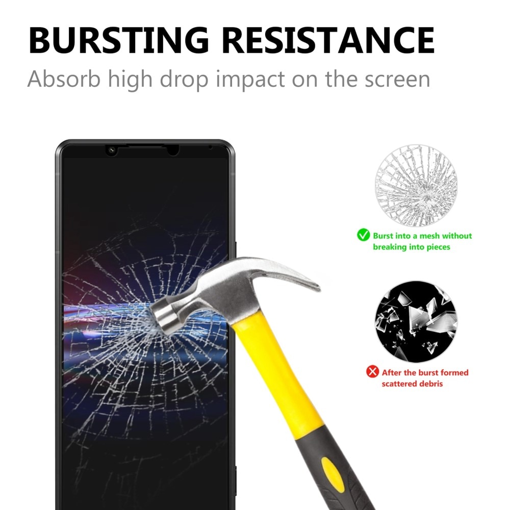 Protector de pantalla cobertura total cristal templado Sony Xperia Pro-I Negro