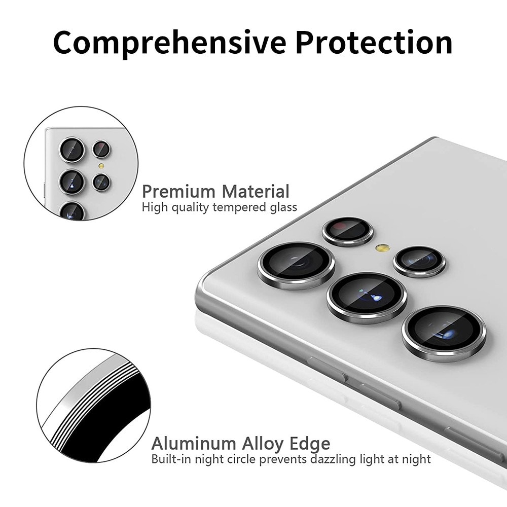 Cubre objetivo de cristal templado aluminio Samsung Galaxy S22 Ultra verde