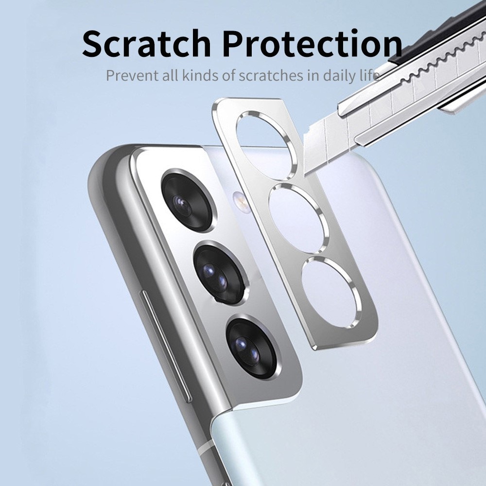 Protector Cámara Aluminio Samsung Galaxy S22/S22 Plus Plata