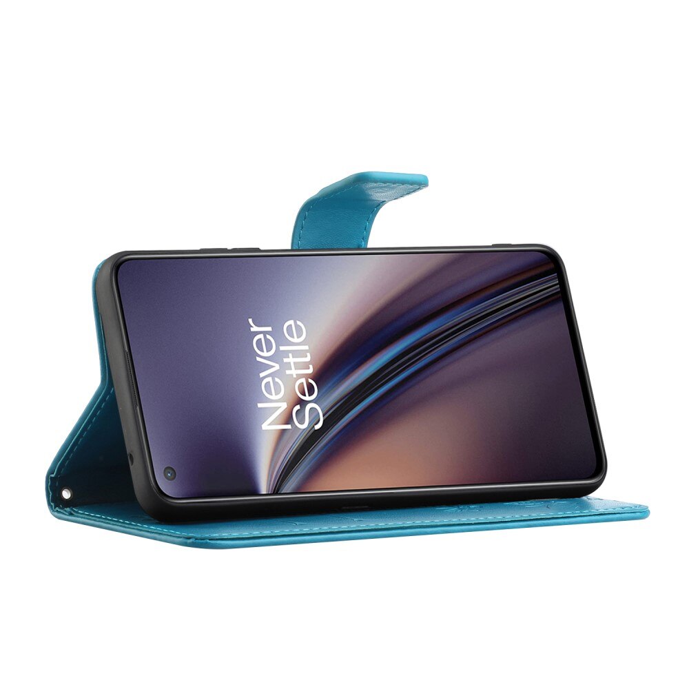 Funda de Cuero con Mariposas  OnePlus Nord CE 5G, Azul