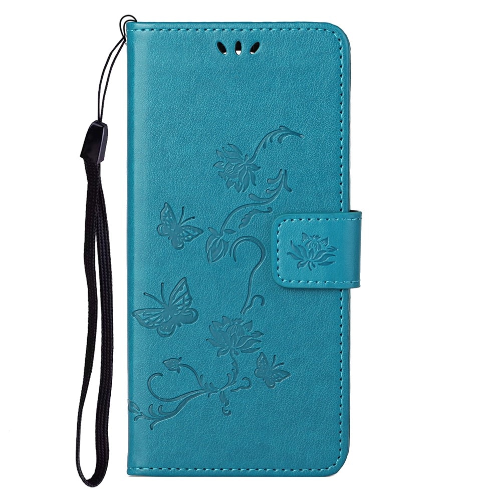 Funda de Cuero con Mariposas  OnePlus Nord 2 5G, Azul