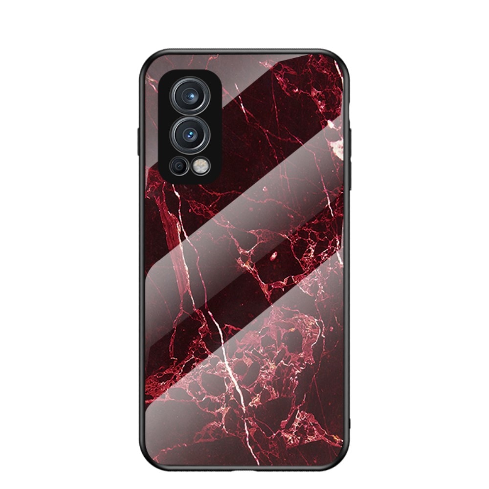 Funda vidrio templado OnePlus Nord 2 5G Mármol rojo