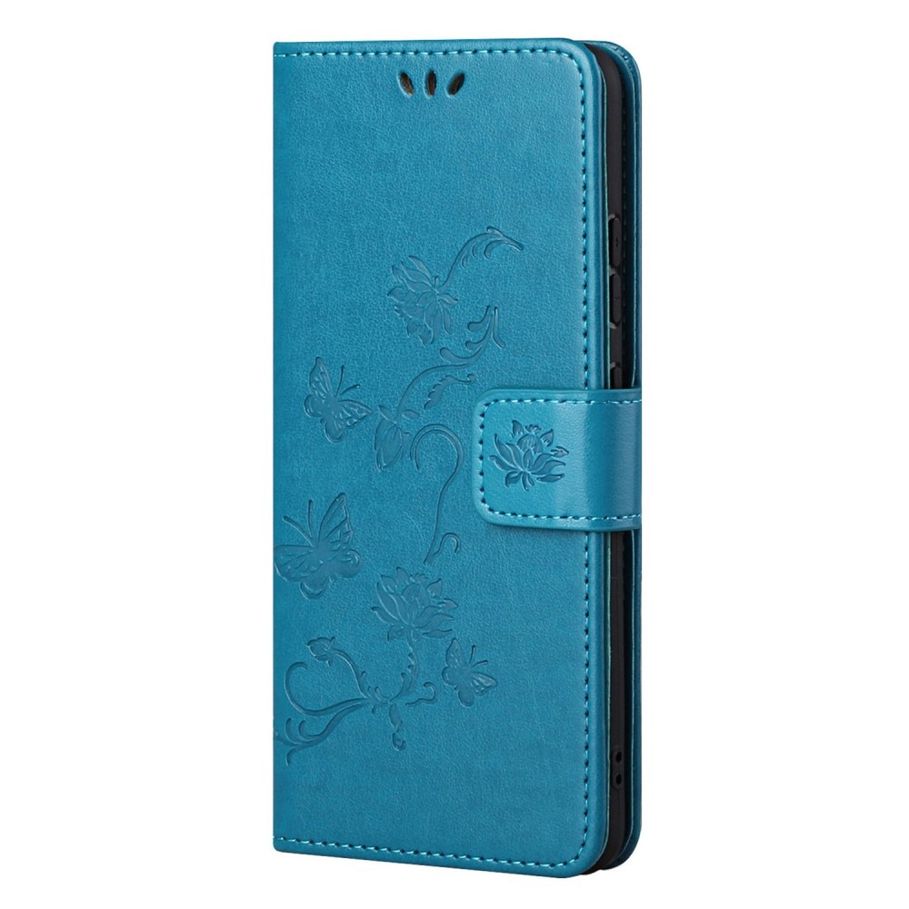Funda de Cuero con Mariposas  OnePlus Nord CE 5G, Azul