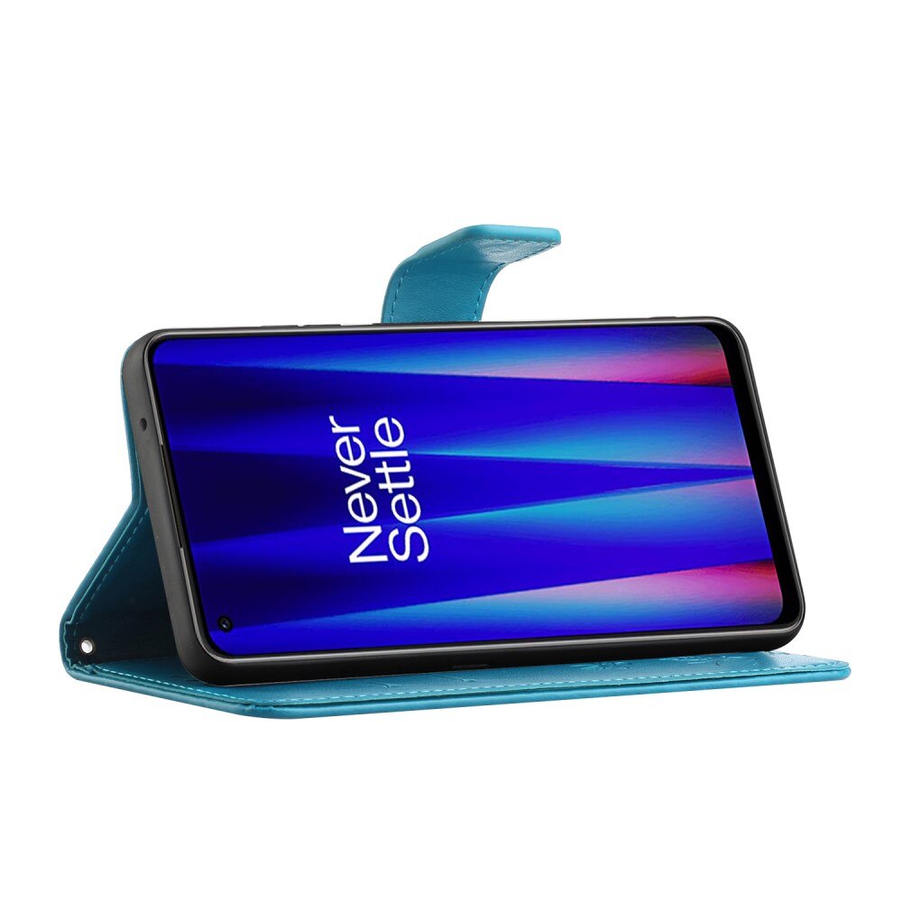 Funda de Cuero con Mariposas  OnePlus Nord CE 5G, Azul
