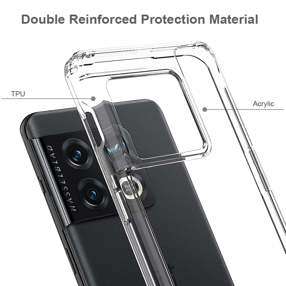 Funda híbrida Crystal Hybrid para OnePlus 10 Pro, transparente