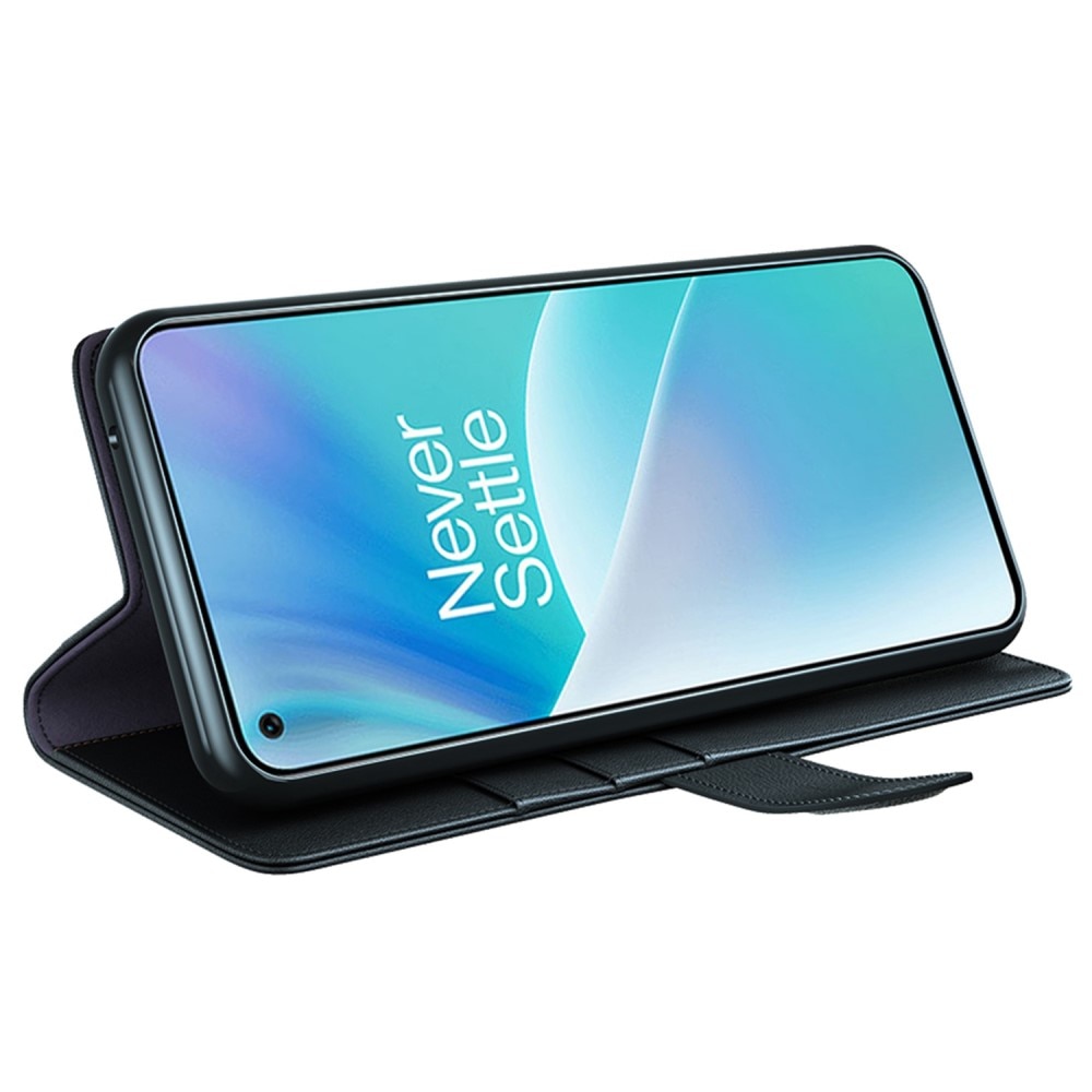 Funda de cuero genuino  Oneplus Nord 2T 5G, Negro