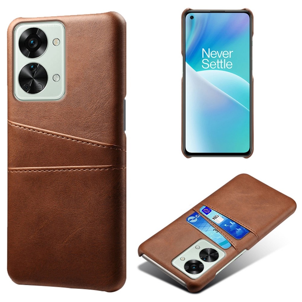 Funda Cards Slot Case OnePlus Nord 2T 5G Marrón