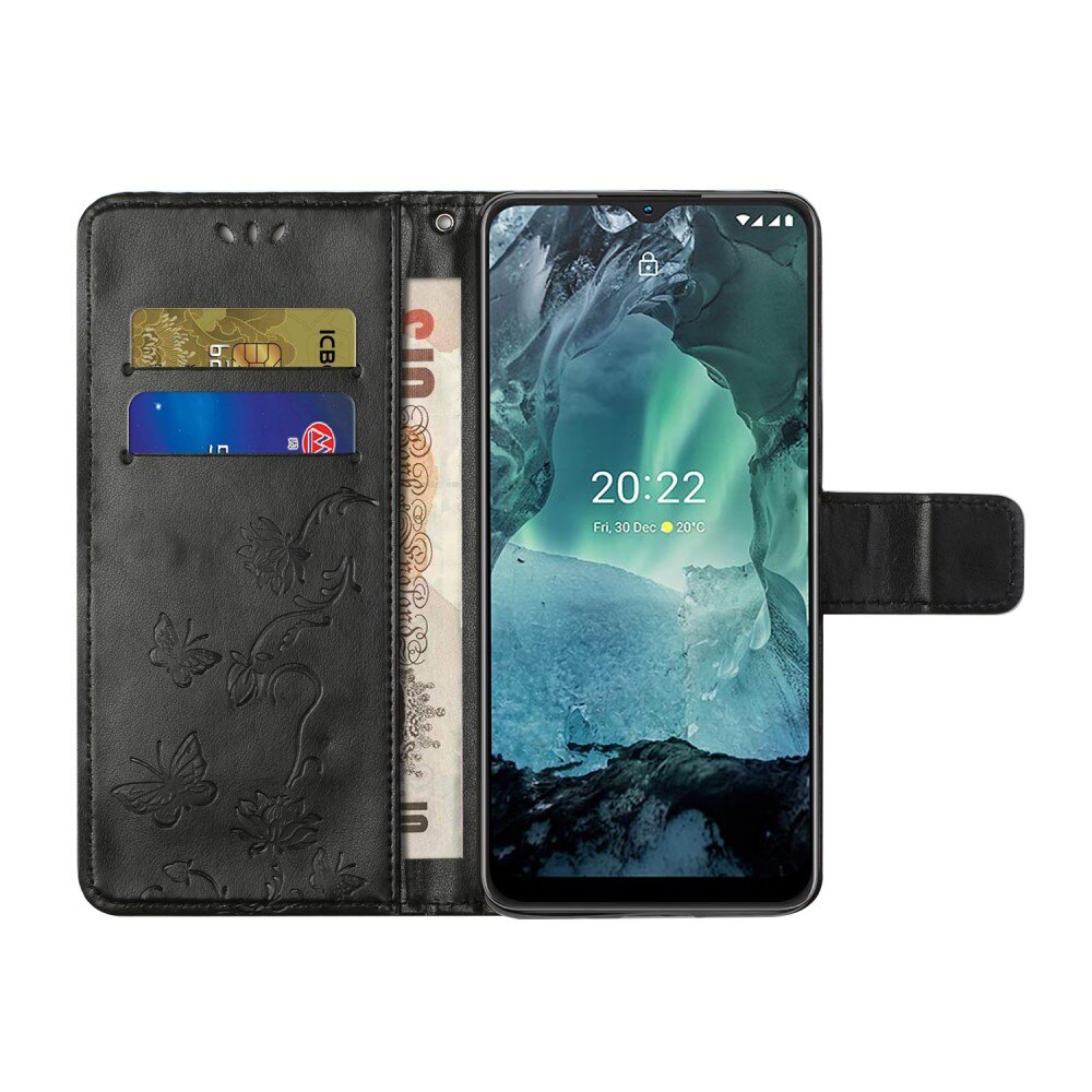 Funda de Cuero con Mariposas  Nokia G11/Nokia G21, Negro