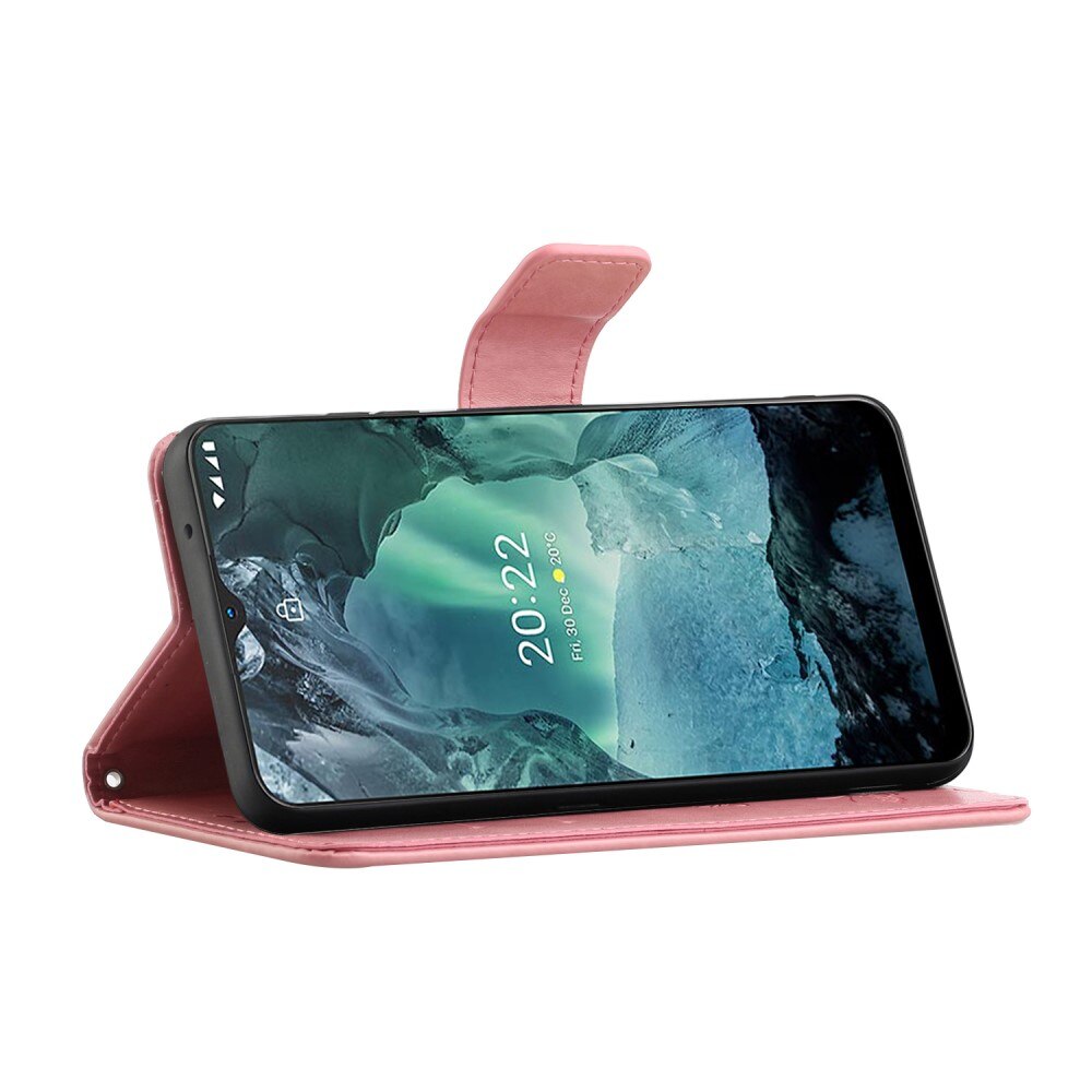 Funda de Cuero con Mariposas  Nokia G11/Nokia G21, Rosa
