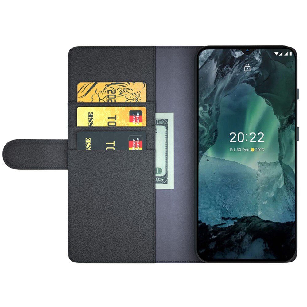 Funda de cuero genuino  Nokia G11/Nokia G21, Negro