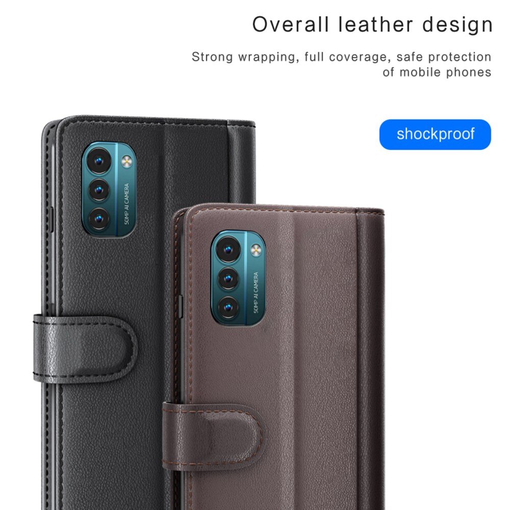 Funda de cuero genuino  Nokia G11/Nokia G21, Negro