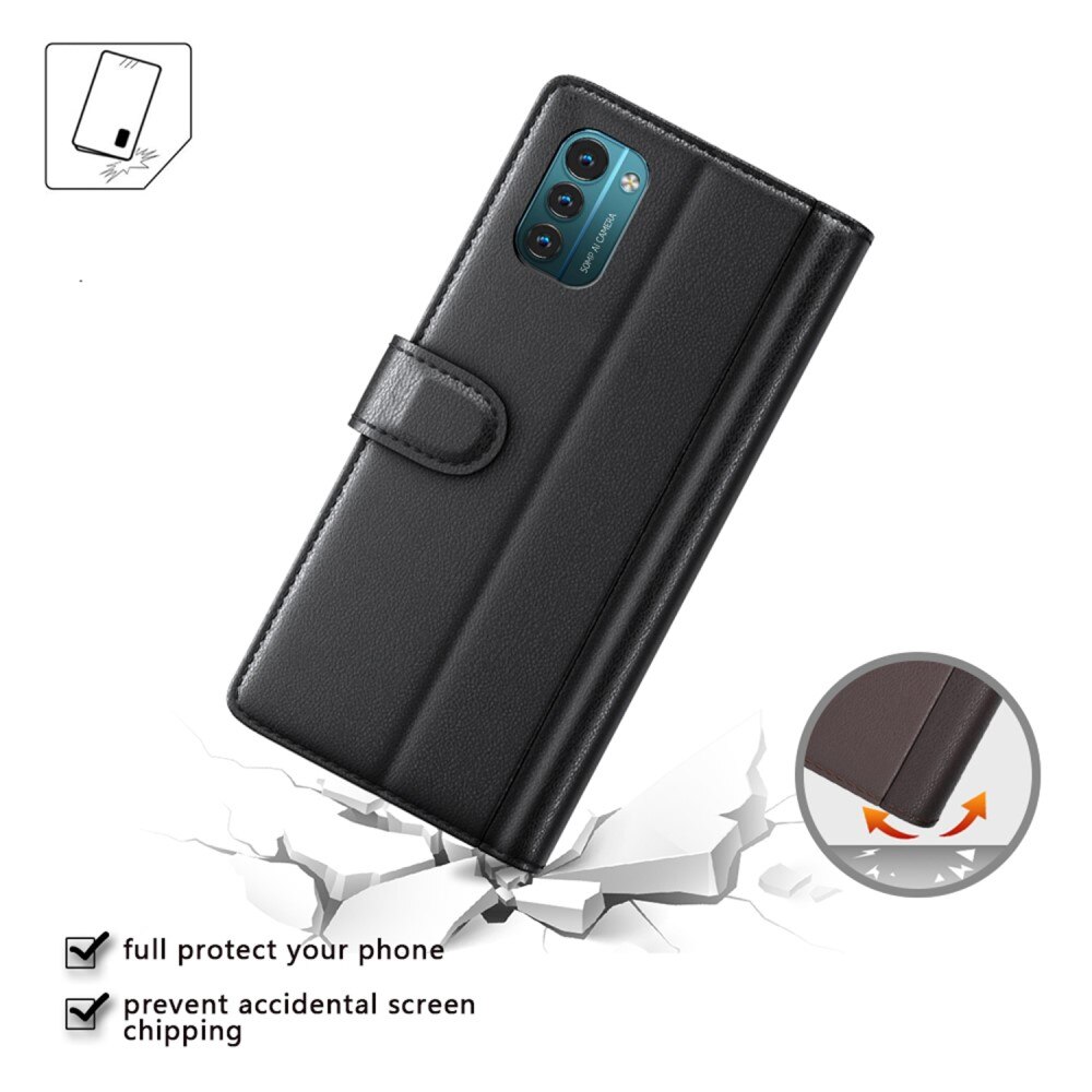 Funda de cuero genuino  Nokia G11/Nokia G21, Negro