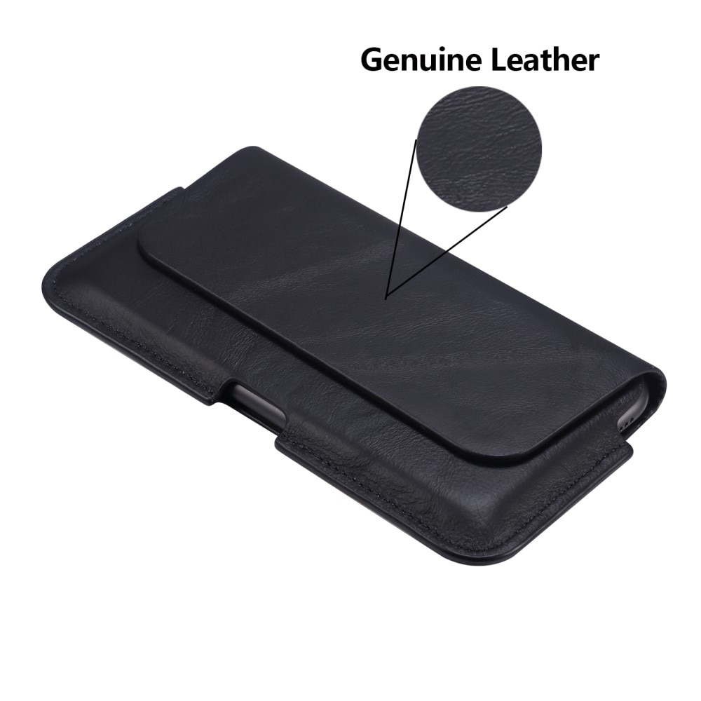 Riñonera en piel iPhone XR negro