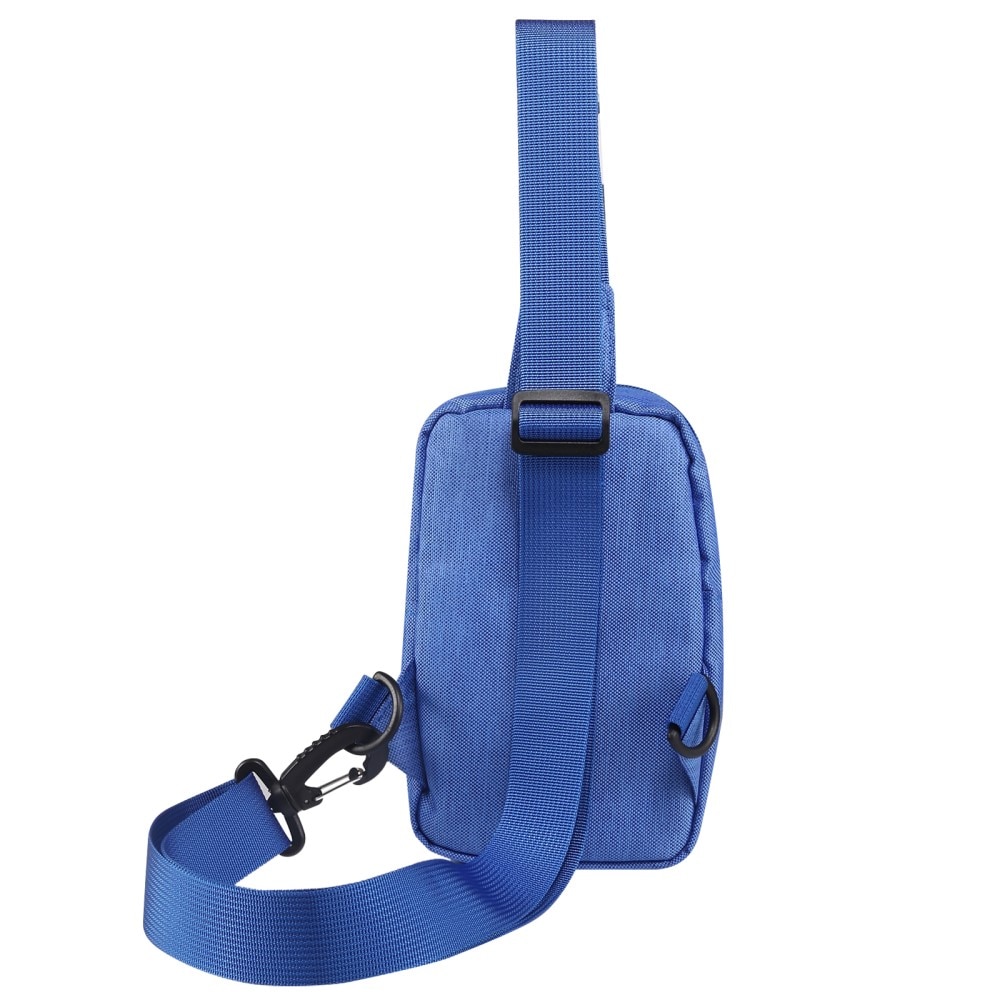 Bolso cruzado pequeño de nailon, azul