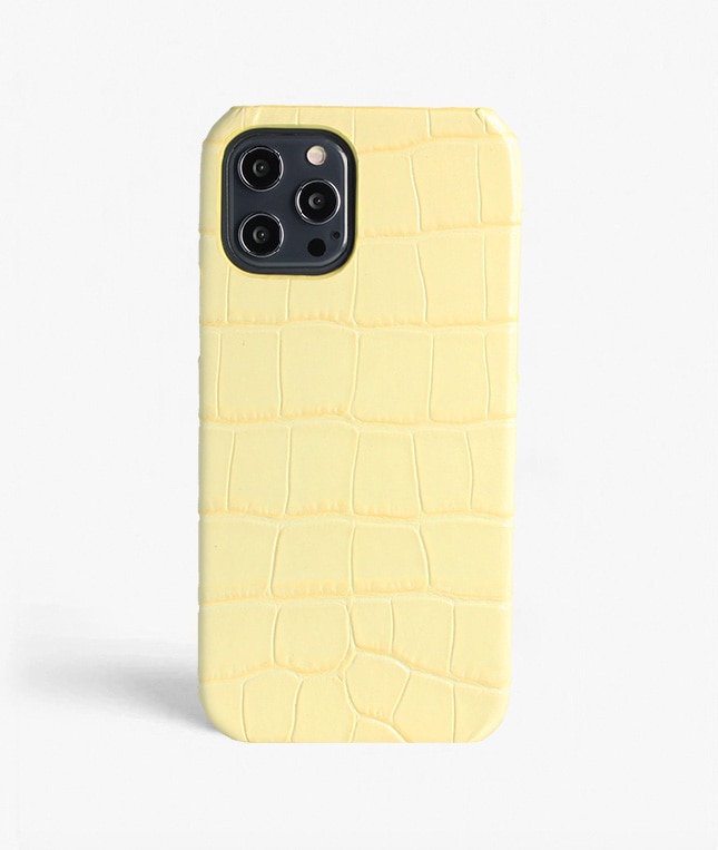 Funda iPhone 12 Pro Max Croco Amarillo