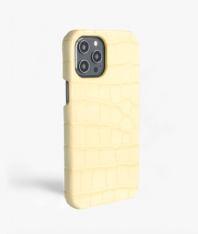 Funda iPhone 12 Pro Max Croco Amarillo