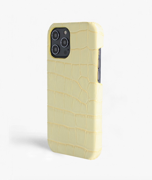 Funda iPhone 12 Pro Max Croco Amarillo