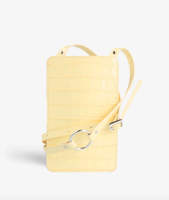 Smart Crossbody Bolsa Croco Yellow