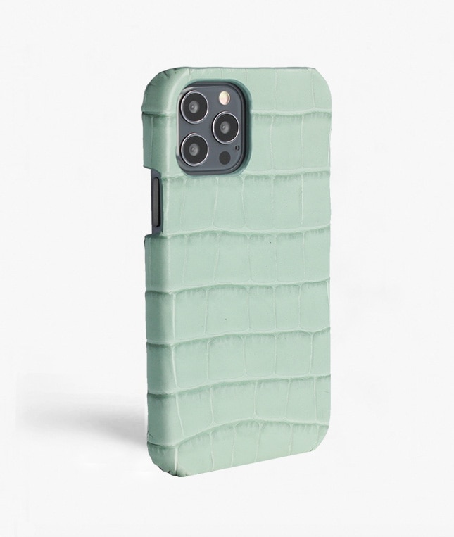 Funda iPhone 12/iPhone 12 Pro Croco Verde claro